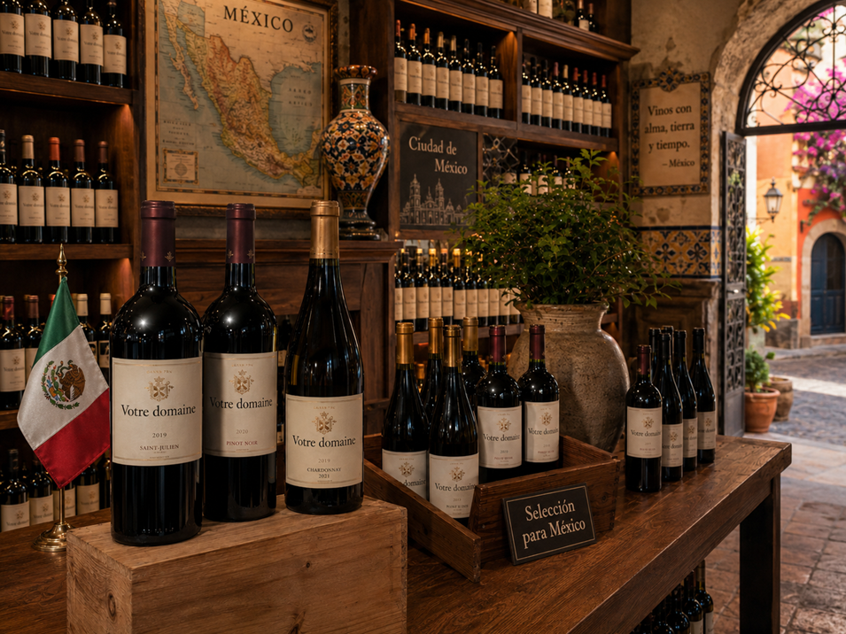 accompagnement export vin Mexique