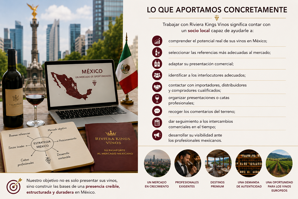acompañamiento exportación vino México
