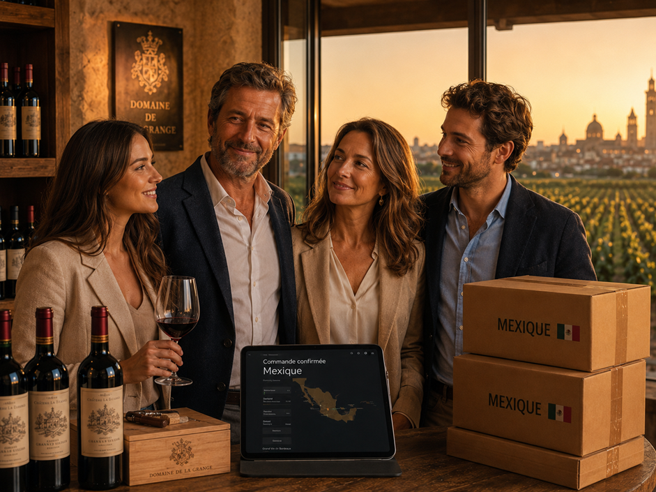 Domaine familial de vignerons qui exportent au Mexique
