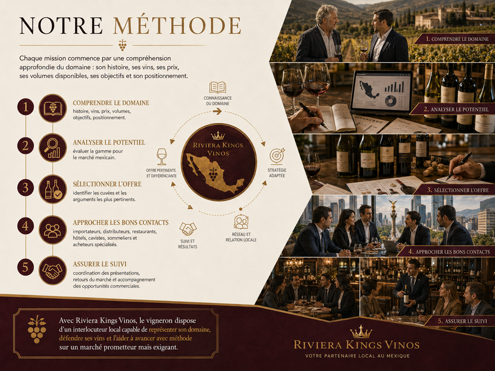 méthode export vin Mexique